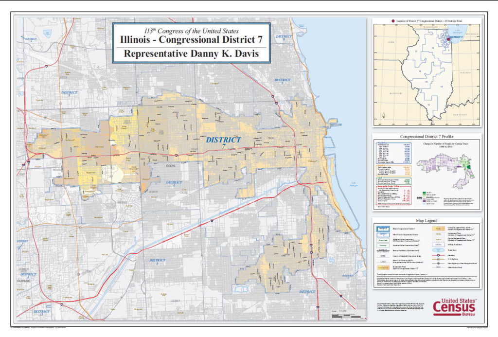 Illinois Congressional District 7 Map from U.S. Census Bureau